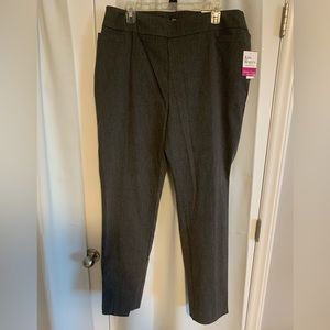 Kim Rogers NWT Pull on Pant Tummy Control Gray Pants 16W Regular